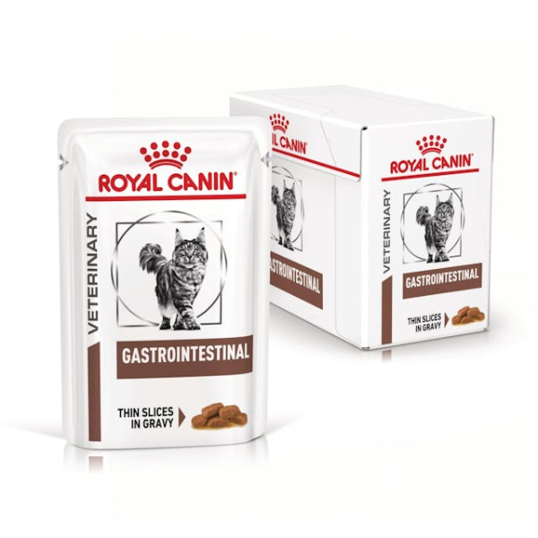 Royal Canin Veterinary Diet Gastrointestinal Umido Feline fettine in salsa multipack - 12 buste da 85 gr - 1° ORDINE? scegli lo sconto BZR5 / BZR20 + 200 punti fedeltà