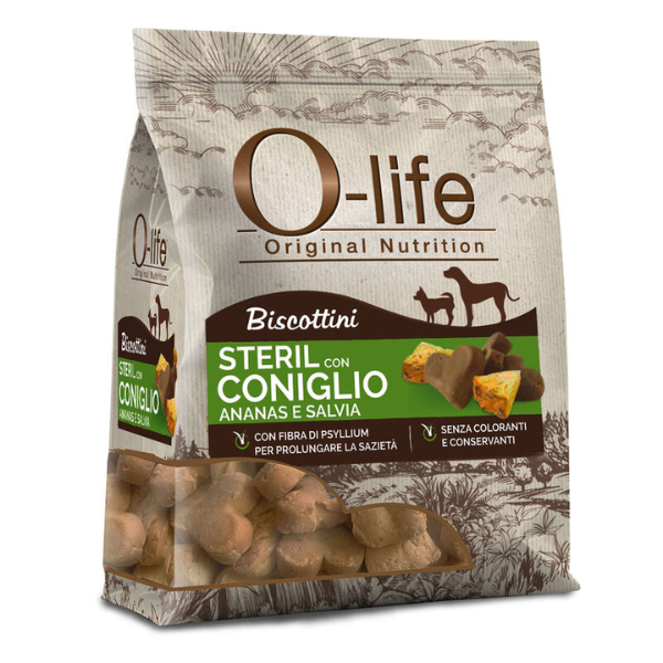 O-life Dog Adult Sterilised biscotti per cani 200 gr