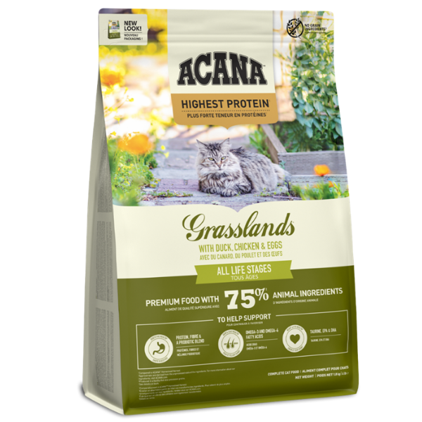 Acana Grasslands Cat - 4,5 kg - Croccantini per gatti - 1° ORDINE? scegli lo sconto BZR5 / BZR20 + 200 punti fedeltà