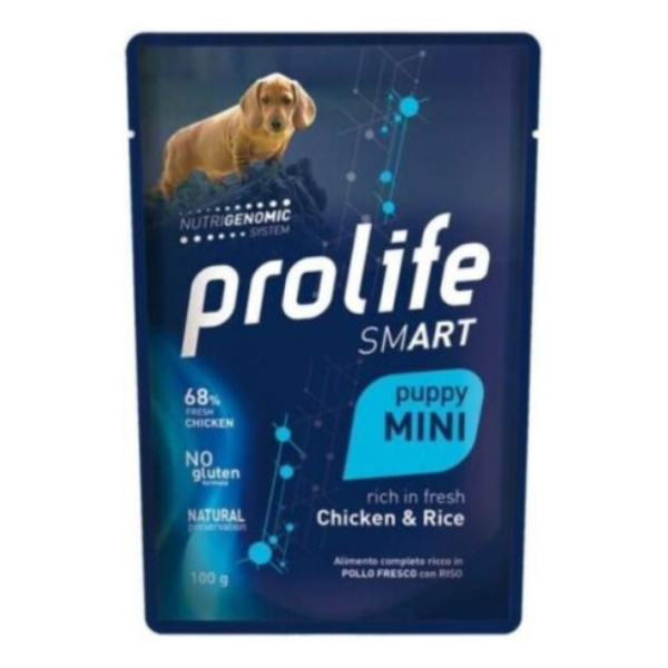 Prolife Smart Dog Mini 100 gr - PUPPY Pollo e Riso - Confezione da 10 pezzi - 15% DI SCONTO CON CODICE BLACK15