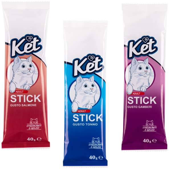 Cibo - Ket Cat Stick snack in crema per gatti 40 gr