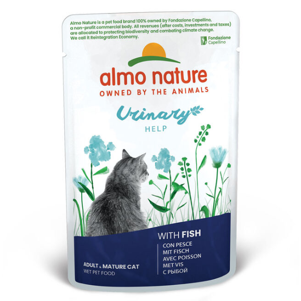 Image of Almo Nature Urinary Help Cat Adult 70 gr - Pesce Confezione da 30 pezzi Cibo umido per gatti