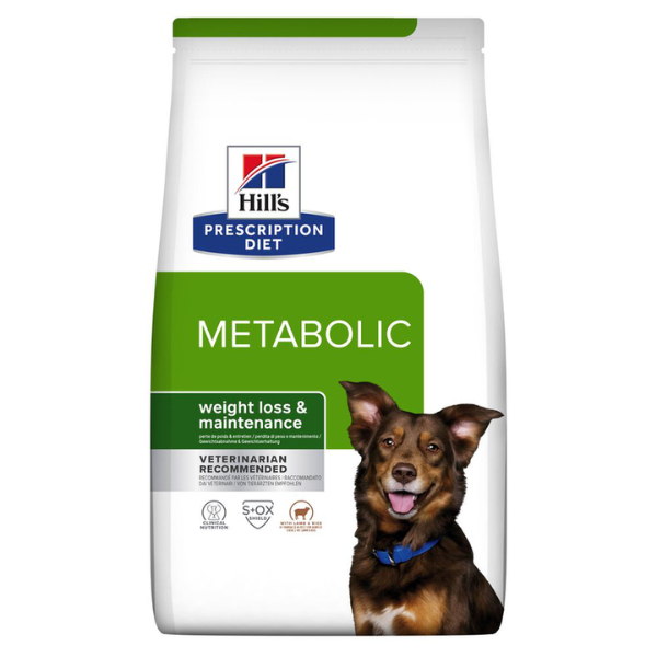Hill's Prescription Diet Dog Metabolic con Agnello e riso - 1,5 kg - Dieta Veterinaria per Cani - 1° ORDINE? scegli lo sconto BZR5 / BZR20 + 200 punti fedeltà