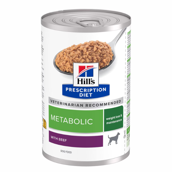 Hill's Prescription Diet Metabolic Canine 370 gr - Con manzo - Dieta Veterinaria per Cani - 1° ORDINE? scegli lo sconto BZR5 / BZR20 + 200 punti fedeltà