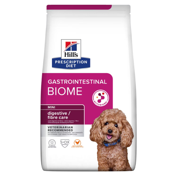 Hill's Prescription Diet Dog Mini Gastrointestinal Biome Pollo - 6 kg - Dieta Veterinaria per Cani - 1° ORDINE? scegli lo sconto BZR5 / BZR20 + 200 punti fedeltà