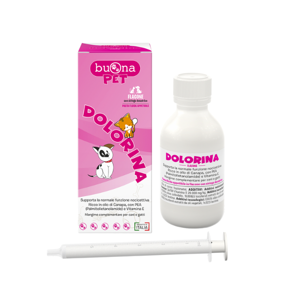 Buona Pet Dolorina Mangime Complementare per Cani e Gatti - 1 flacone - 90 gr - 1° ORDINE? scegli lo sconto BZR5 / BZR20 + 200 punti fedeltà