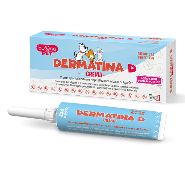 Buona Pet Dermatina D Crema in tubo per Cani e Gatti - Tubetto - 30 ml - 1° ORDINE? scegli lo sconto BZR5 / BZR20 + 200 punti fedeltà