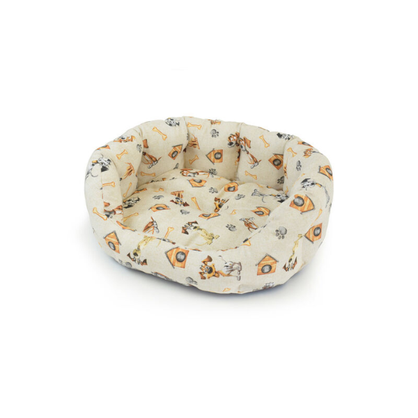 PetUp Cuccia Soft ovale con cuscino - Beige: 60cm - Cucce per cani da interno - 1° ORDINE? scegli lo sconto BZR5 / BZR20 + 200 punti fedeltà