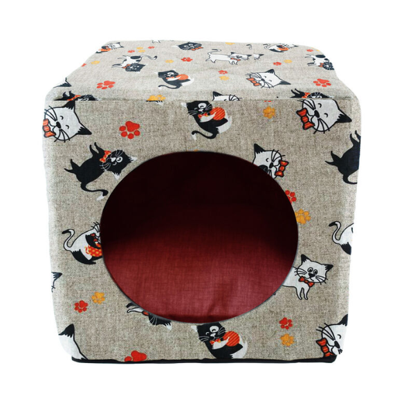 PetUp Cuccia Cubo - Fantasia Gattini - Cuccia per gatti - 1° ORDINE? scegli lo sconto BZR5 / BZR20 + 200 punti fedeltà