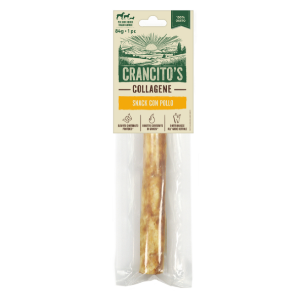 Crancito's Stick Collagene snack naturale per cani - Pollo - 84 gr - 1° ORDINE? scegli lo sconto BZR5 / BZR20 + 200 punti fedeltà