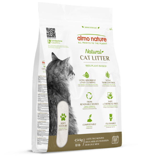 Image of Almo Nature Natural Cat Litter Soft Texture lettiera vegetale - 4,54 Kg - Lettiera vegetale - 1° ORDINE? scegli lo sconto BZR5 / BZR20 + 200 punti fedeltà010
