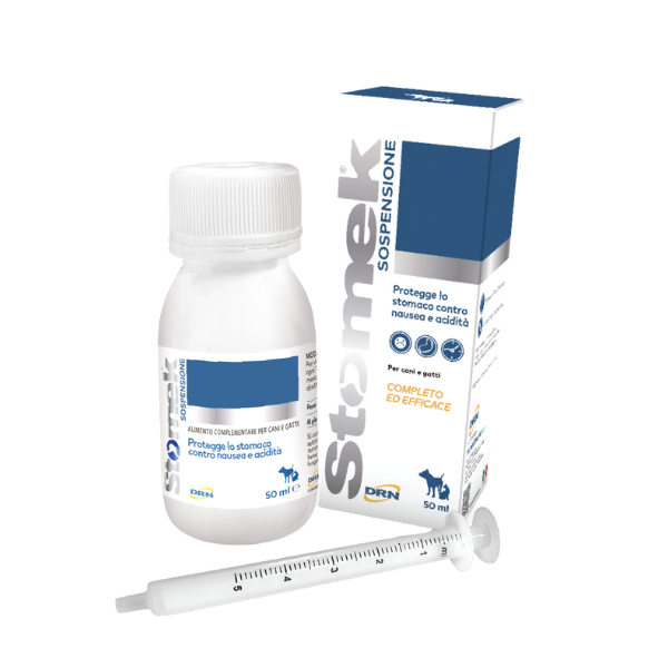 DRN Stomek Mangime Complementare in sospensione liquida - 50 ml - 1° ORDINE? scegli lo sconto BZR5 / BZR20 + 200 punti fedeltà - Integratori per cani