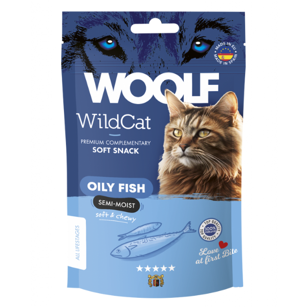 Woolf WIldCat snack per gatti 50 gr - Pesce - 1° ORDINE? scegli lo sconto BZR5 / BZR20 + 200 punti fedeltà