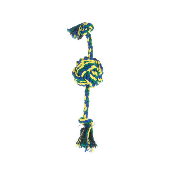 Corda con palla per cani Cotonosso Centro Palla PetUp - 38 cm b/g - Giochi per cani - 1° ORDINE? scegli lo sconto BZR5 / BZR20 + 200 punti fedeltà