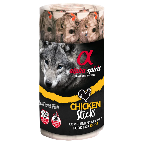 Alpha Spirit snack per cani Sticks Grain Free 16x10 gr - Pollo - 1° ORDINE? scegli lo sconto BZR5 / BZR20 + 200 punti fedeltà