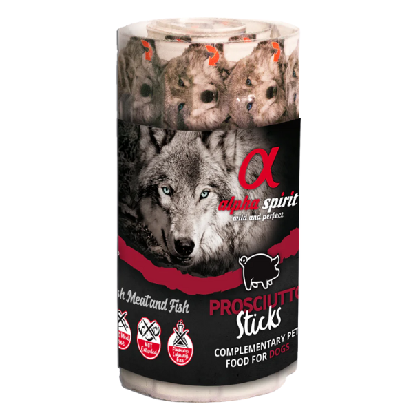 Alpha Spirit snack per cani Sticks Grain Free 16x10 gr - Prosciutto - 1° ORDINE? scegli lo sconto BZR5 / BZR20 + 200 punti fedeltà