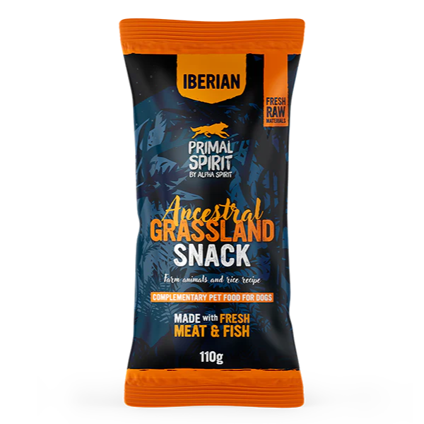 Primal Spirit by Alpha Spirit snack per cani 110 gr - Ancestral Grassland - 1° ORDINE? scegli lo sconto BZR5 / BZR20 + 200 punti fedeltà
