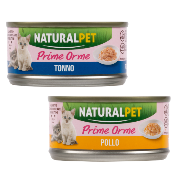 NaturalPet Prime Orme Kitten umido morbido 70 gr