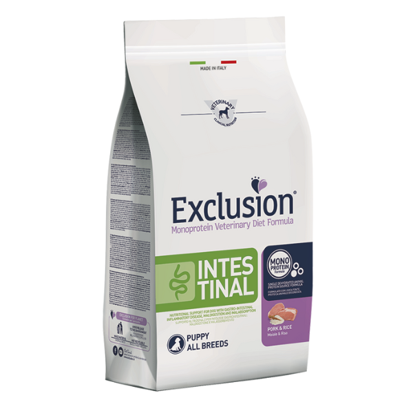 Exclusion Diet Intestinal Puppy Maiale e Riso - 12 kg - 1° ORDINE? scegli lo sconto BZR5 / BZR20 + 200 punti fedeltà