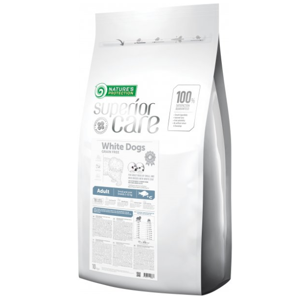 Nature's Protection Superior Care Adult Small e Mini White Dogs Grain Free al Pesce Bianco - 10 kg - 1° ORDINE? scegli lo sconto BZR5 / BZR20 + 200 punti fedeltà
