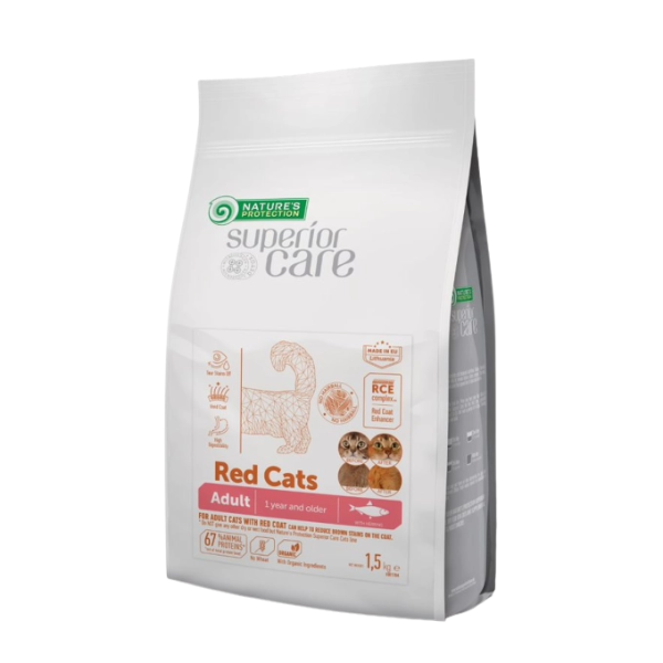 Nature's Protection Superior Care Cat Red Cats Grain Free con Pesce Azzurro - 1,5 kg - 1° ORDINE? scegli lo sconto BZR5 / BZR20 + 200 punti fedeltà