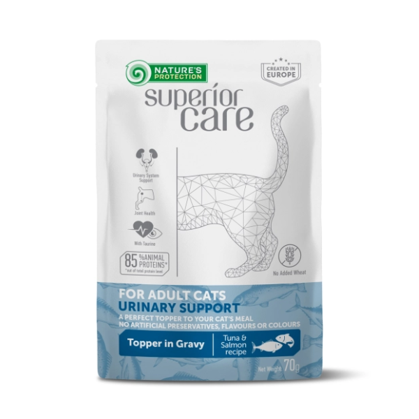 Nature's Protection Superior Care Cat Adult Urinary Alimento Complementare 70 gr - tonno e salmone - Cibo umido per gatti - 1° ORDINE? scegli lo sconto BZR5 / BZR20 + 200 punti fedeltà
