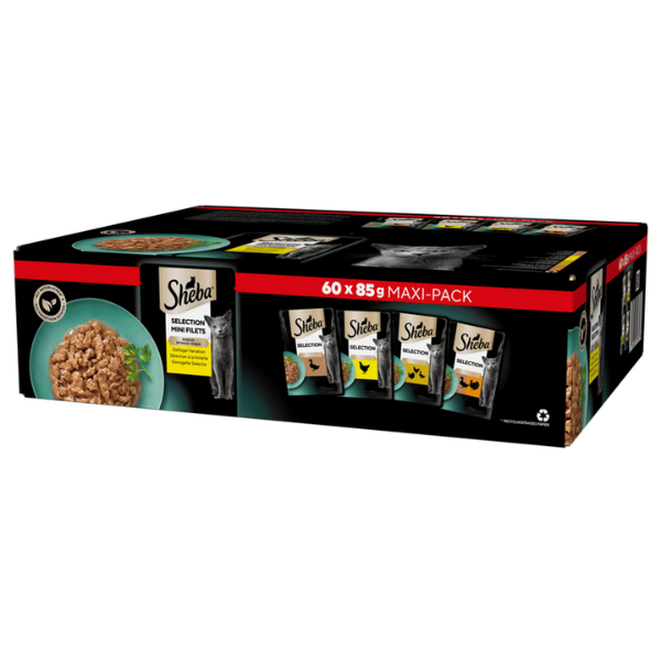 Sheba Delicatezze in salsa Selezione Delicata Multipack 60x85 gr - Selezione Delicata - 1° ORDINE? scegli lo sconto BZR5 / BZR20 + 200 punti fedeltà