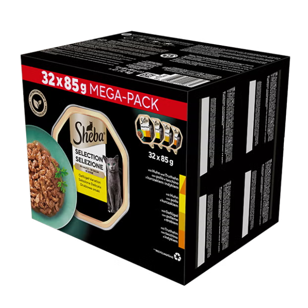 Sheba Delicatezze Selezione Delicata in salsa Multipack 32x85 gr - Selezione Delicata - 1° ORDINE? scegli lo sconto BZR5 / BZR20 + 200 punti fedeltà