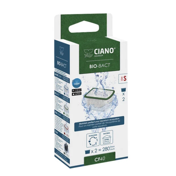 Ciano Cartuccia Filtrante S per filtri CF20 e CF40 Askoll - Bio-bact - 1° ORDINE? scegli lo sconto BZR5 / BZR20 + 200 punti fedeltà