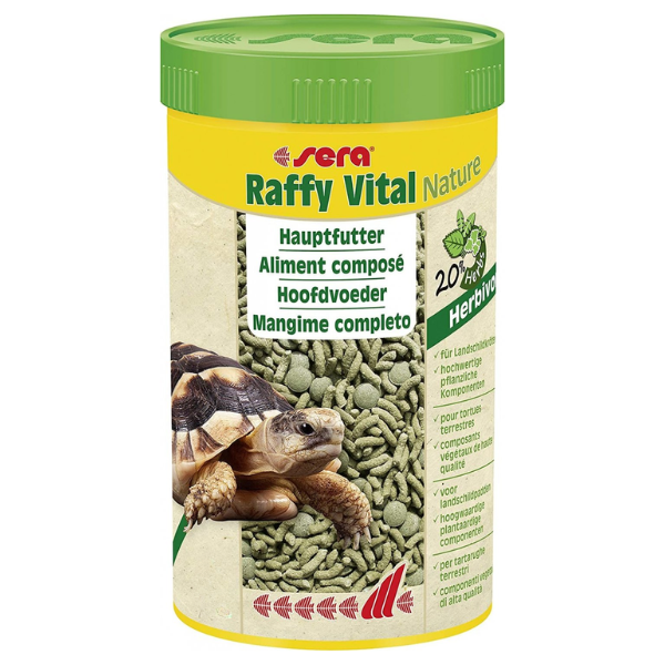 Sera Raffy Vital Nature mangime per rettili erbivori - 250 ml - Cibo per tartarughe - 1° ORDINE? scegli lo sconto BZR5 / BZR20 + 200 punti fedeltà