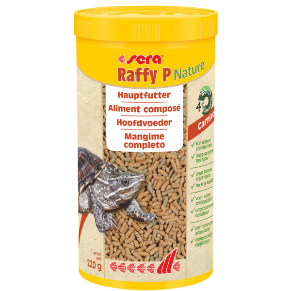 Sera Raffy P Nature mangime in granuli per tartarughe d'acqua - 250 ml - Cibo per tartarughe