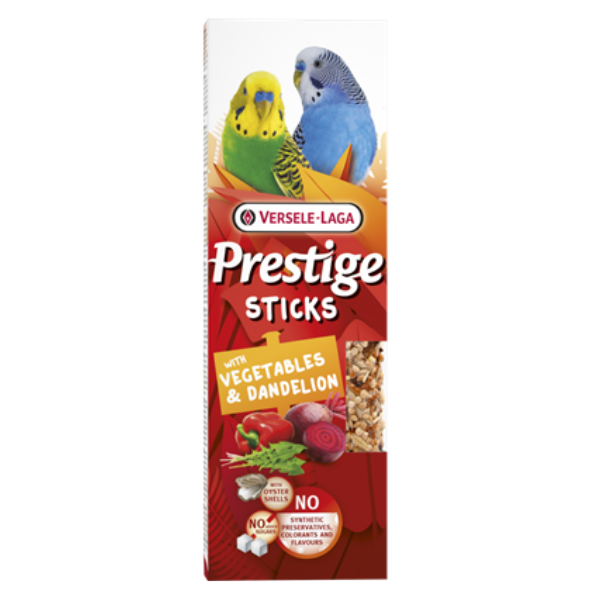 Image of Versele Laga Prestige Sticks Cocorite - verdure e dente di leone - 1° ORDINE? scegli lo sconto BZR5 / BZR20 + 200 punti fedeltà010