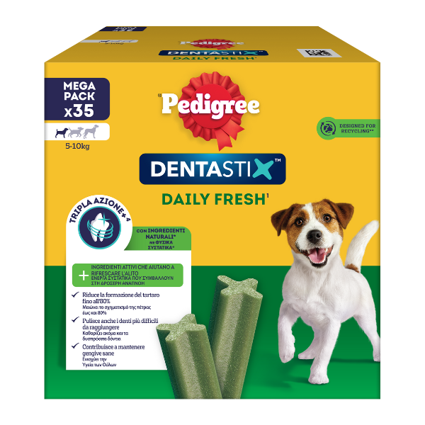Pedigree Dentastix Fresh Mini snack per l'igiene orale - 35 pezzi - 1° ORDINE? scegli lo sconto BZR5 / BZR20 + 200 punti fedeltà