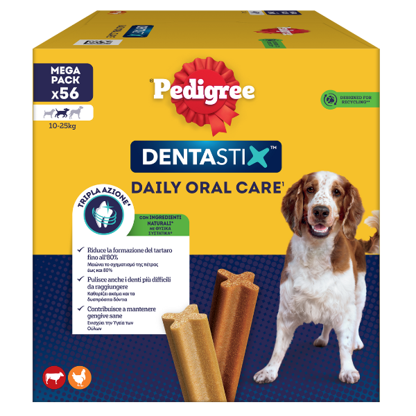 Pedigree Dentastix Medium snack per l'igiene orale - 56 pezzi - 15% DI SCONTO CON CODICE BLACK15