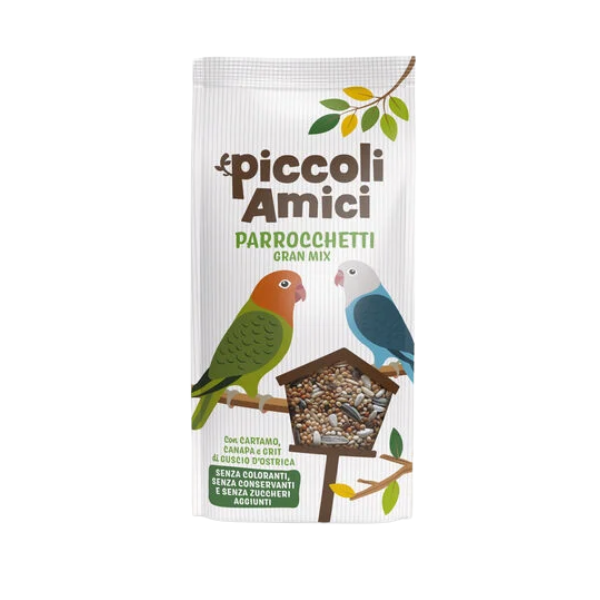 Piccoli Amici Gran Mix mangime per parrocchietti - 800 gr - Mangime per uccelli - 1° ORDINE? scegli lo sconto BZR5 / BZR20 + 200 punti fedeltà