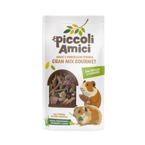 Piccoli Amici Gran Mix Gourmet per Cavie e porcellini d'India - 500 gr - Mangime per conigli - 1° ORDINE? scegli lo sconto BZR5 / BZR20 + 200 punti fedeltà