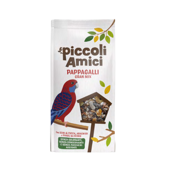 Piccoli Amici Gran Mix mangime per pappagalli - 800 gr - Mangime per uccelli - 1° ORDINE? scegli lo sconto BZR5 / BZR20 + 200 punti fedeltà