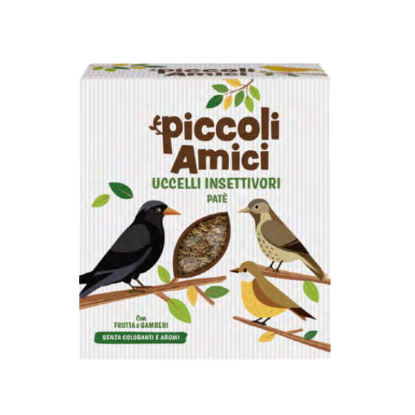 Piccoli amici Paté per Uccelli Insettivori - 500 gr - Mangime per uccelli - 1° ORDINE? scegli lo sconto BZR5 / BZR20 + 200 punti fedeltà