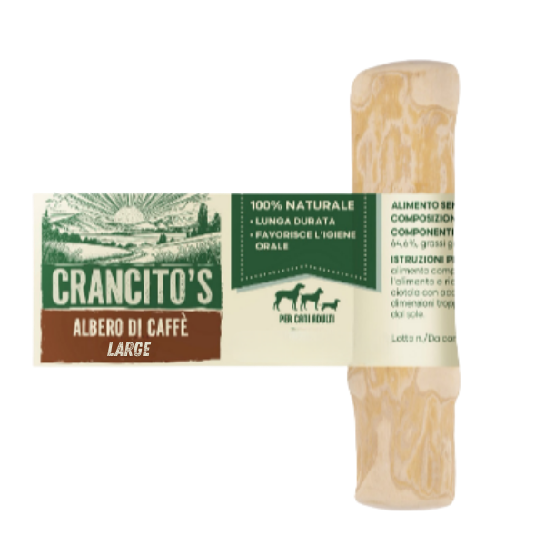 Crancito's Snack naturale in Legno di Albero del Caffè per cani adulti - 91 gr - 1° ORDINE? scegli lo sconto BZR5 / BZR20 + 200 punti fedeltà