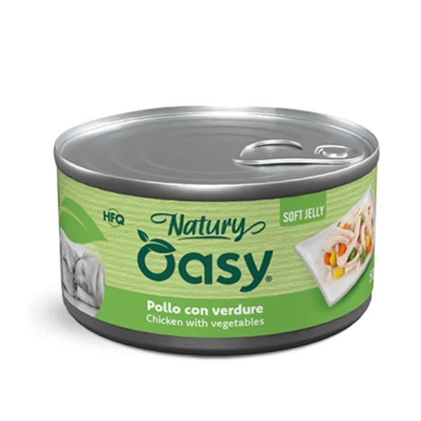 Oasy Natury Dog Adult Soft Jelly 150 gr - pollo con verdure - Confezione da 6 pezzi - Cibo Umido per Cani - 1° ORDINE? scegli lo sconto BZR5 / BZR20 + 200 punti fedeltà