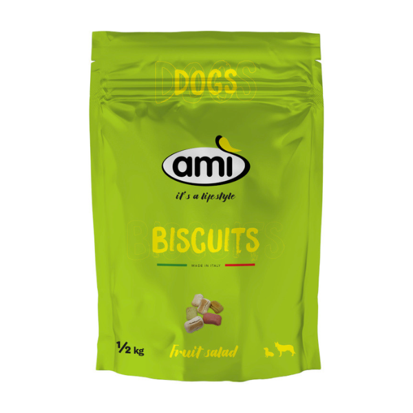 Amì Small Gestures of Love Biscotti per cani 500 gr - macedonia - 1° ORDINE? scegli lo sconto BZR5 / BZR20 + 200 punti fedeltà