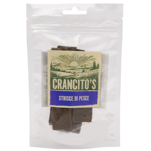 Crancito's snack naturale Dog Adult Strisce - Pesce - 80 gr