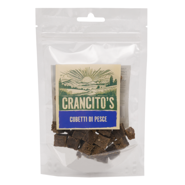 Crancito's snack naturale Dog Adult Cubetti - Pesce - 80 gr