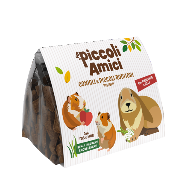 Piccoli Amici Biscotti per conigli e roditori 100 gr - finocchio e mela - 1° ORDINE? scegli lo sconto BZR5 / BZR20 + 200 punti fedeltà