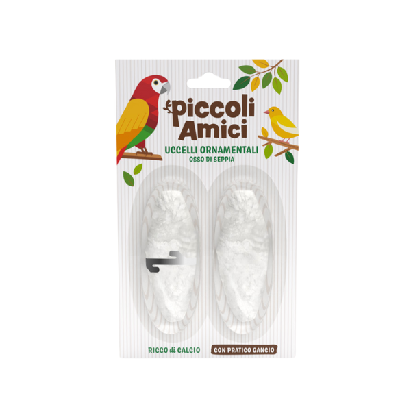 Piccoli Amici Snack Osso di seppia per uccelli ornamentali - 2 pz - 1° ORDINE? scegli lo sconto BZR5 / BZR20 + 200 punti fedeltà