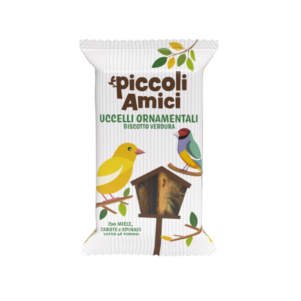 Piccoli Amici Biscotto per uccelli ornamentali 35 gr - verdura - 1° ORDINE? scegli lo sconto BZR5 / BZR20 + 200 punti fedeltà