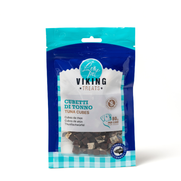 Viking Treats Snack Naturale Dog Cubetti 80 gr - Tonno - 1° ORDINE? scegli lo sconto BZR5 / BZR20 + 200 punti fedeltà