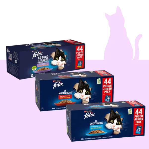 Purina Felix le Ghiottonerie in gelatina Multipack 132x85 gr multigusto