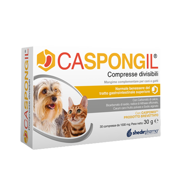 Shedir Pharma Caspongil Mangime complementare - 30 Compresse - 1° ORDINE? scegli lo sconto BZR5 / BZR20 + 200 punti fedeltà