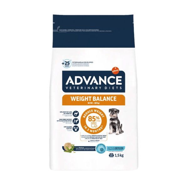 Advance Veterinary Diets Weight Balance Mini - 1,5 kg - Dieta Veterinaria per Cani - 1° ORDINE? scegli lo sconto BZR5 / BZR20 + 200 punti fedeltà